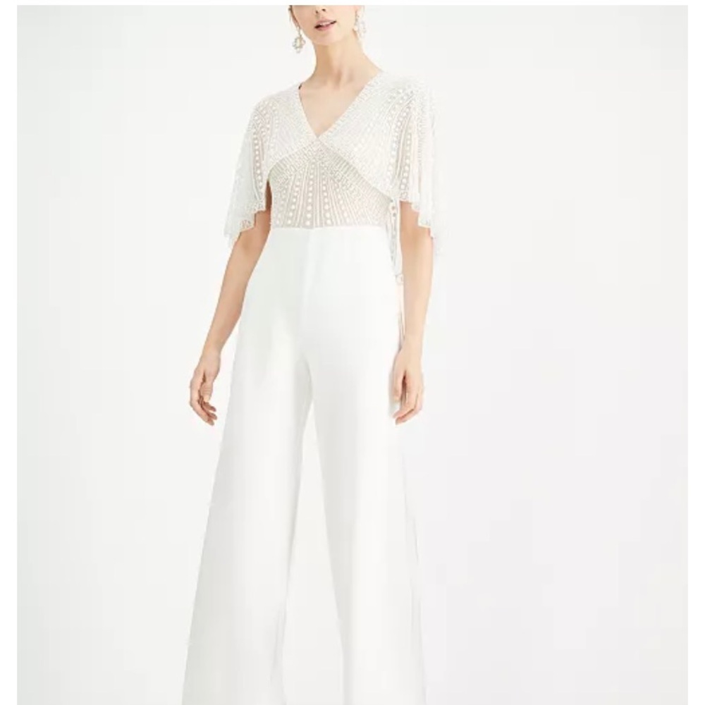 Adrianna Papell White Jumpsuit
